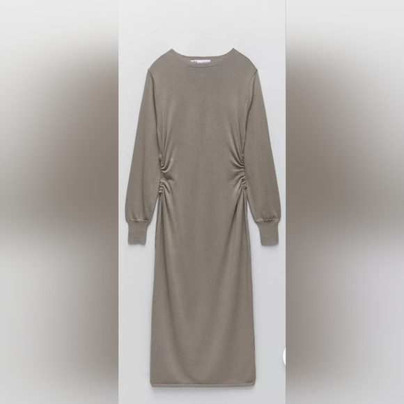 Zara Size L dress Knit With Side Slits With Drawstrings - Picture 10 of 10